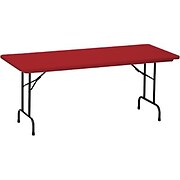 Correll, Inc. Folding Table - Molded Plastic Top Red #108265 - Writing Tables