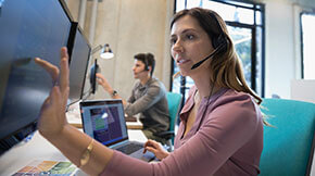 Image representing woman on a call