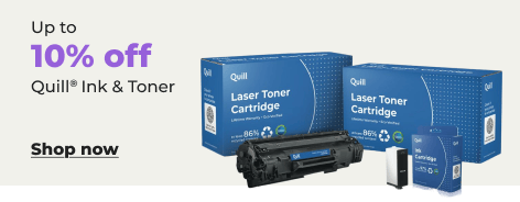 Shop now: 10% off Quill ink & toner