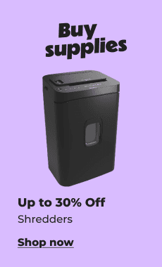 Shop now: up to 30% off shredders