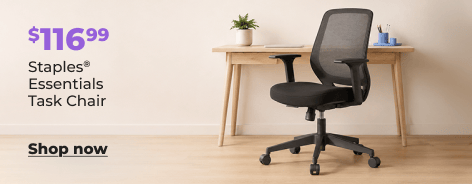 Shop now: Staples Essentials Task Chair $116.99