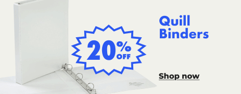 Shop now:20% off Quill Binders