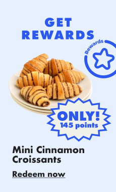 Redeem now: Mini Cinnamon Croissants w/ 145 pts