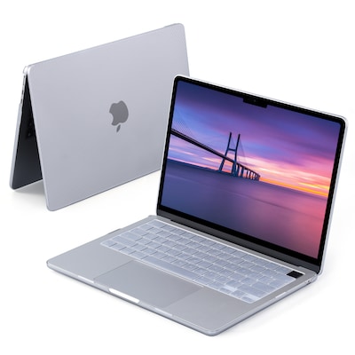 Techprotectus Hard-Shell Case with Keyboard Cover Clear , Apple 13 Macbook Air M2(TP-TCL-K-MA13M2)