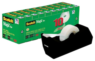 Scotch® Magic™ Invisible Tape, 10 Rolls & Scotch® Desktop Tape Dispenser - Special Offer!