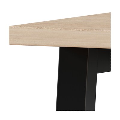 Union & Scale™ Essentials 60W Single Pedestal Desk, Natural (UN60419)
