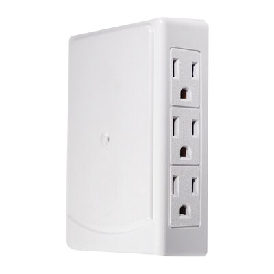 GoGreen Power Side Mount Wall Tap, 6 Outlet White (GG-16000TSM)