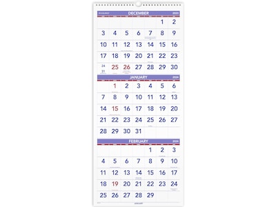 2024 AT-A-GLANCE 12 x 27 Three-Month Wall Calendar (PM11-28-24)