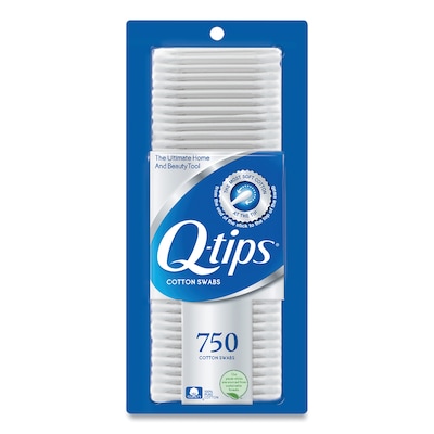 Q-tips® Cotton Swabs, 750/Pack, 12 Packs/Carton (UNI09824CT)