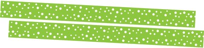 Barker Creek Dot to Dot Lime Double-Sided Border Set, 3"x 35", 24/Set (4438)