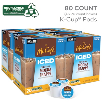 McCafe Mocha Frappe Iced Coffee Keurig® K-Cup® Pods, Medium Roast, 80/Carton (5000372394CT)