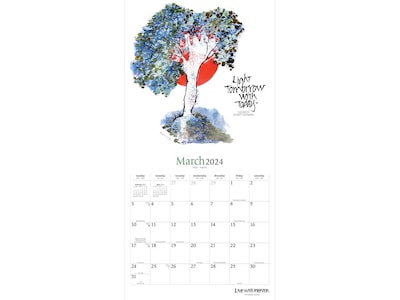 2024 Brush Dance Live with Intention 12" x 12" Monthly Wall Calendar (9781975469856)