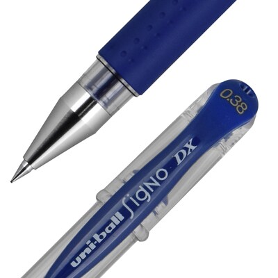 uniball Signo DX Gel Pens, Ultra Micro Point, 0.38mm, Assorted Ink, 8/Pack (2004052)