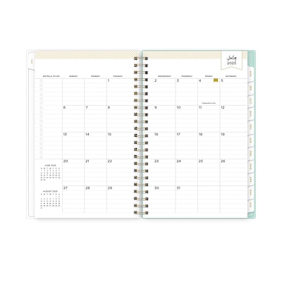 2025-2026 Day Designer for Blue Sky Secret Garden 5" x 8" Academic Year Weekly & Monthly Planner, Plastic Cover (137900-A26)