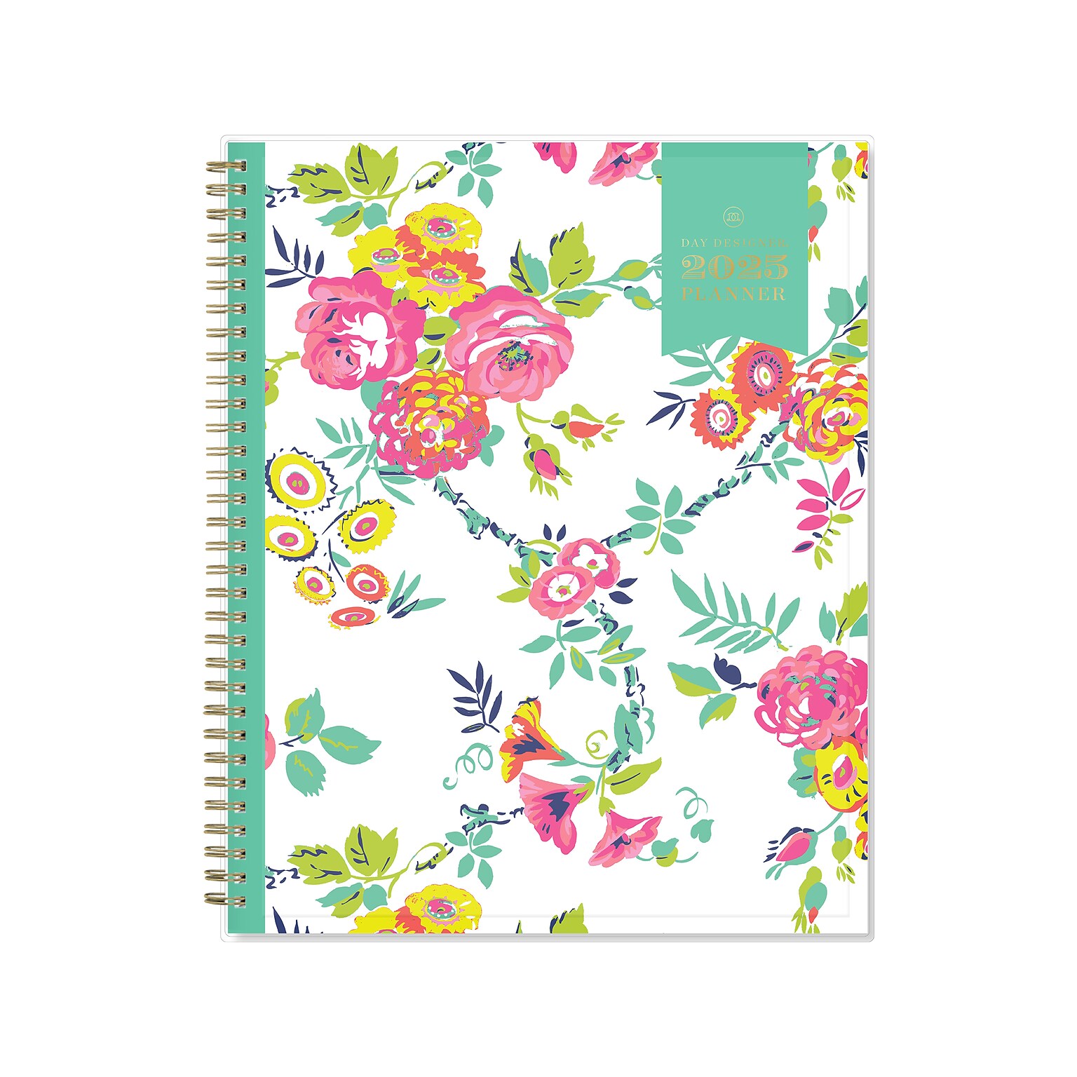 2025 Blue Sky Day Designer Peyton White 8.5 x 11 Weekly & Monthly Planner, Plastic Cover, Multicolor (103618-25)