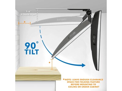 Mount-It! Tilt and Swivel Under-Cabinet and Ceiling TV Mount, 18 lbs. Max. (MI-4200)