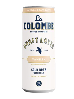 La Colombe Draft Vanilla Latte Caffeinated Cold Brew Coffee, Medium Roast, 11 oz., 12/Carton (PPPURC1203)