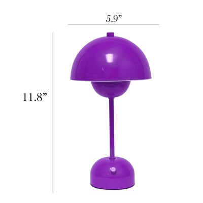 Simple Designs Mushroom Magic LED Table Lamp, Purple (LD1069-PRP)