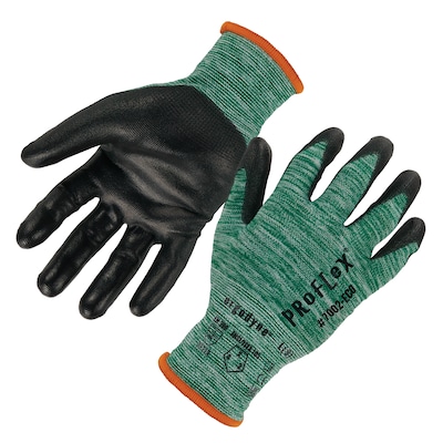 Ergodyne ProFlex 7002-ECO Recycled PU Coated Gloves, 15 Gauge, Green, Medium (10563)