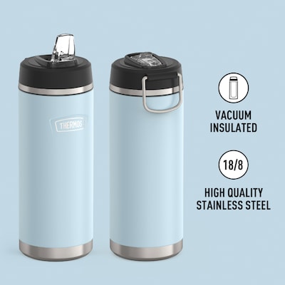 Thermos Icon Stainless Steel Vacuum Insulated Water Bottle with Straw Lid, 32 oz., Glacier (IS2332GC4)