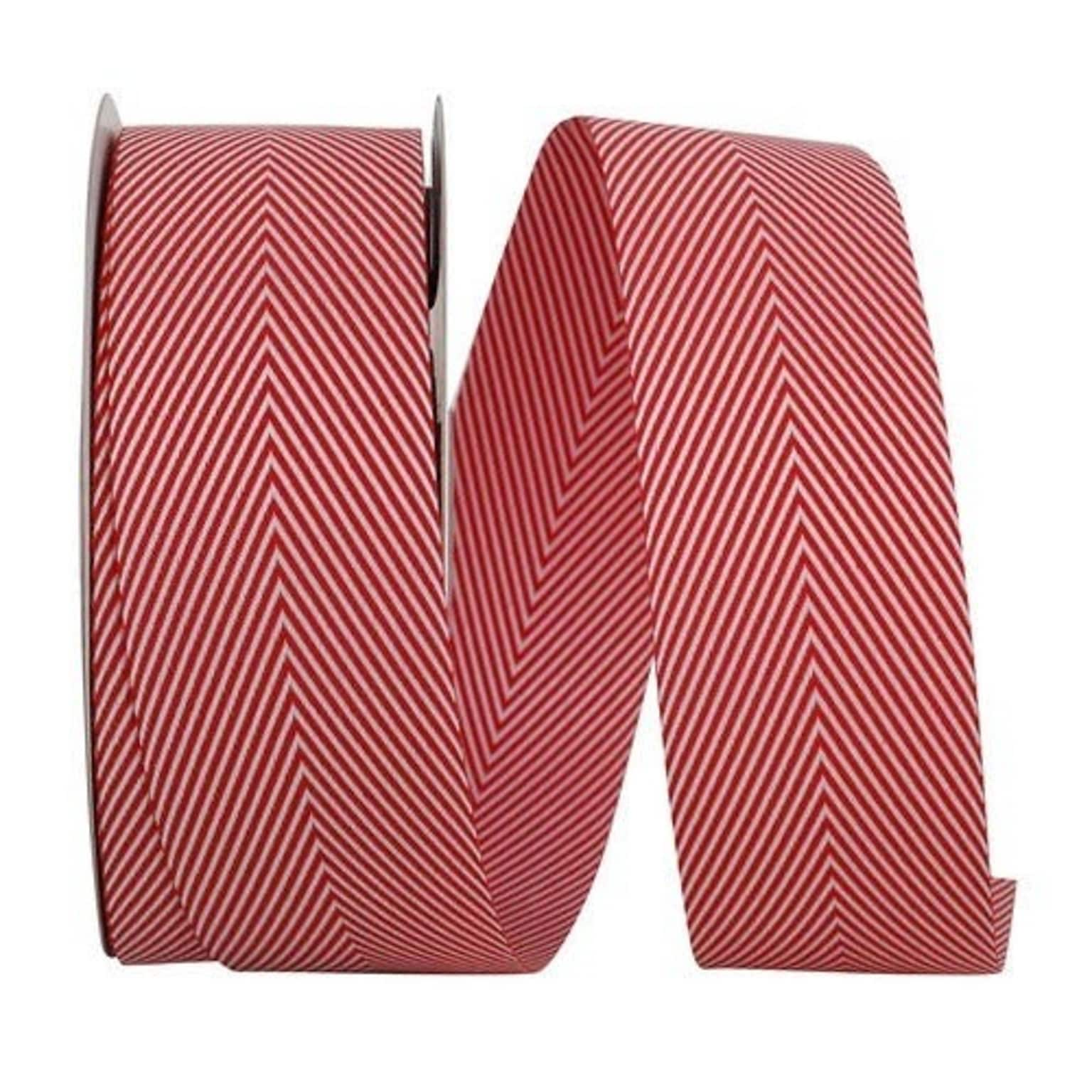 JAM Paper Ribbon, Red/White Herringbone (52640348571)