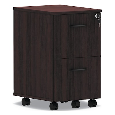 Alera Valencia Series 2-Drawer Standard File Cabinet, Mahogany, 15.38"W x 20"D (ALEVA582816MY)