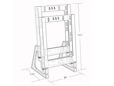 Azar 2-tier Modular Brochure Holder, 8.5" x 11", Clear Styrene, 2/Pack (252333)