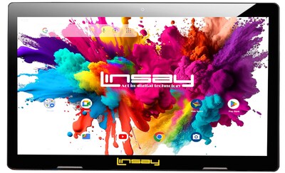 Linsay Octa Core 10.1" Tablet, 4GB RAM, 128GB Storage, Android 13, Bundled with Pink Glaze Marble Case and Stylus Pen