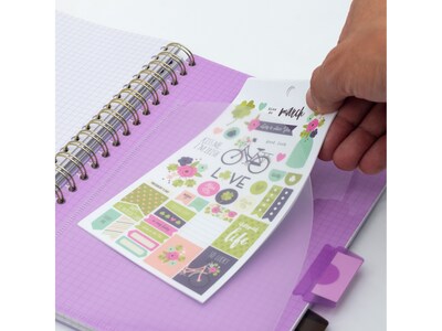 Pukka Pad Rochelle & Jess 5-Subject Notebook, 7.5" x 10", Graph-Ruled, 100 Sheets, Lilac, 3/Pack (9917-ROC)