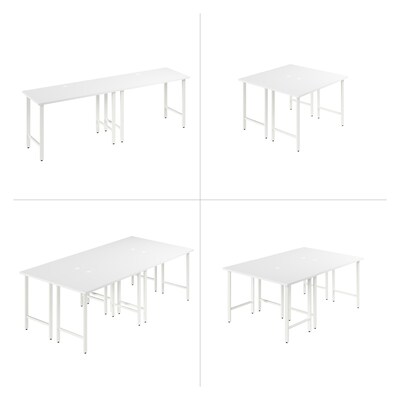 Bush Business Furniture Hustle 48"W Computer Desk with Metal Legs, White (HUD148WH)
