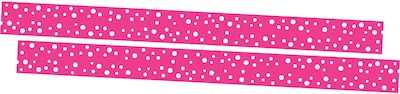 Barker Creek Dot to Dot Hot Pink Double-Sided Border Set, 3"x 35", 24/Set (4439)