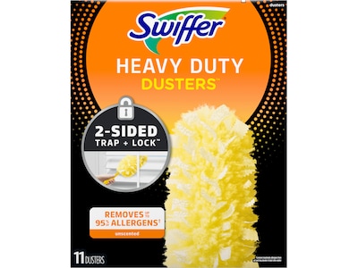 Swiffer Heavy-Duty Duster Refill, Yellow, 11/Box, 3 Boxes/Carton (99035)