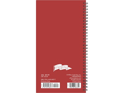 2023-2024 Willow Creek Mushroom Study 3.5 x 6.5 Academic Weekly/Monthly Planner, Paperboard Cover