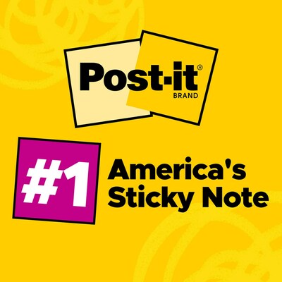 Post-it Sticky Notes, 3 x 3 in., 18 Pads, 100 Sheets/Pad, The Original Post-it Note, Floral Fantasy