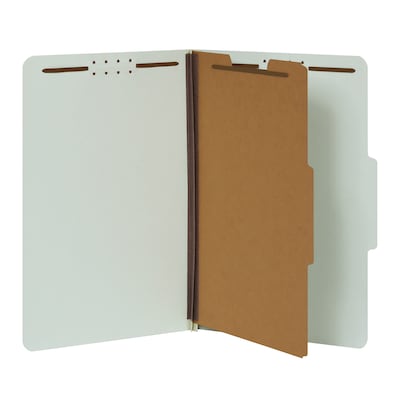 Pendaflex Recycled Classification Folder, 1-Dividers, 2 Expansion, Legal Size, Light Green, 10/Box