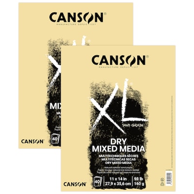 Canson XL Series 11 x 14 Mixed Media Sketch Pad, 10 Sheets/Pad, 2/Bundle (MCXC31078P013-2)