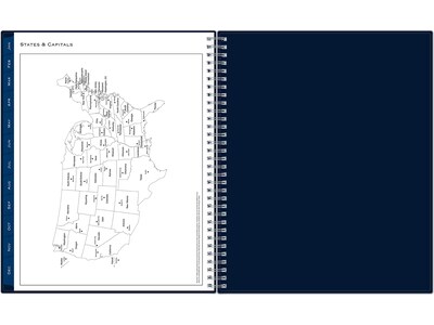 2025 Blue Sky 8.5" x 11" Weekly & Monthly Planner, Plastic Cover, Navy (148659-25)