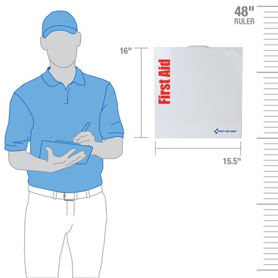 First Aid Only Unitized Metal First Aid Kit, ANSI 2015 Class A, 25 People, 82 Pieces (90568)