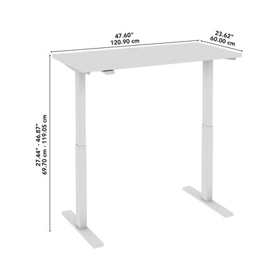 Bush Business Furniture Move 60 Series 48"W Electric Adjustable Standing Desk, Storm Gray (M6S4824SGWK)