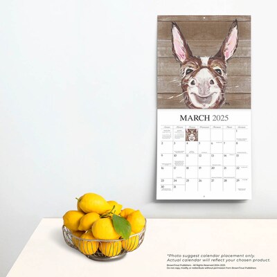 2025 Hopper Studios Barnyard Friends 12" x 12" Monthly  Wall Calendar (9781773728100)