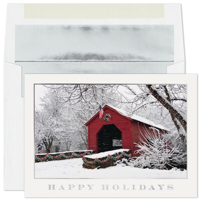 Custom Patriotic Greetings Cards, with Envelopes, 7 7/8 x 5 5/8  Holiday Card, 25 Cards per Set