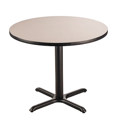 NPS Round Café Table, Black Frame/Grey Nebula Top (STPLCT13636XDGY)