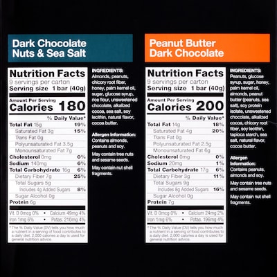 KIND Dark Chocolate Nuts & Sea Salt and Peanut Butter Dark Chocolate Variety Pack, 1.4 oz, 18/Pack (220-02414)