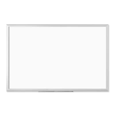 U Brands Basics Magnetic Dry Erase Whiteboard, 35 x 23, Silver Aluminum Frame