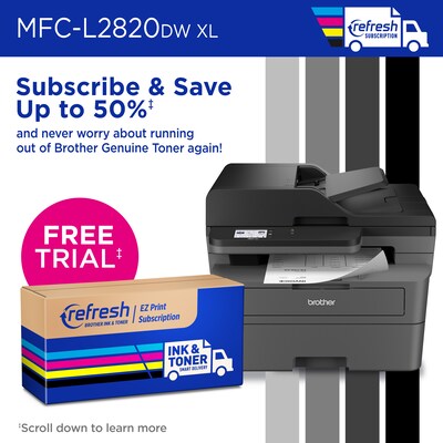 Brother MFC-L2820DW XL Wireless Compact Monochrome All-in-One Laser Printer