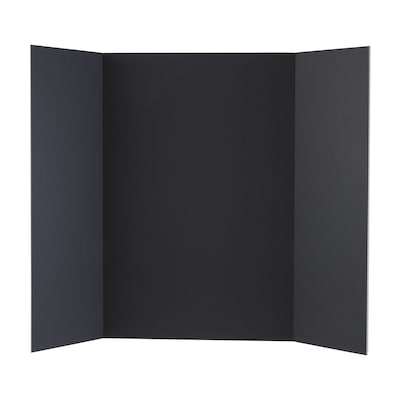 Staples® Tri-Fold Foam Presentation Board, 4'x3', Black (902091