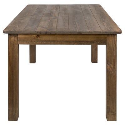 Flash Furniture HERCULES Series 38" Farm Dining Table, Rustic Pine (XAF60X38)