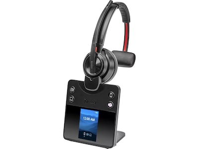 Poly Savi 8410 Office Series Wireless Noise Canceling Bluetooth Mono On-Ear Headset, MS Certified (8L7E9AA#ABA)