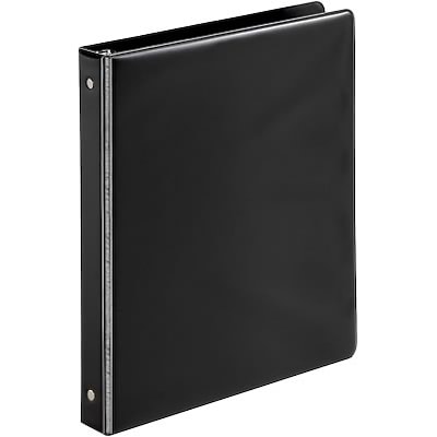 Quill Brand® Standard 1" 3 Ring Non View Binder, Black (739301) | Quill.com