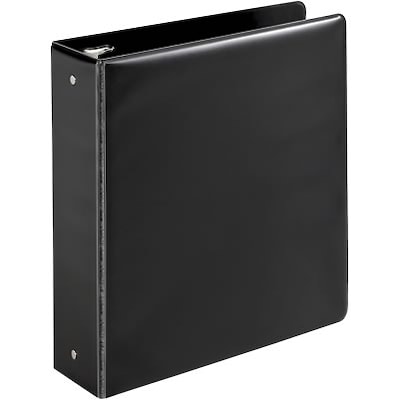 Quill Brand® Standard 3" 3-Ring Binder with Round Rings, Black (739551)